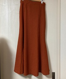 しまむら | ブークレマーメイドスカート、¥990、L、中橙522-3120(スカート)