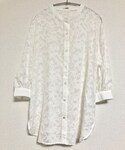 しまむら(シマムラ)のシフォンJQチュニック7ブ、税込¥1639、淡白、M size、527-5571（Lutique）