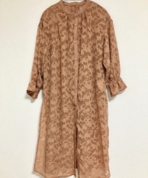 しまむら | TRWシアジャガードOP、税込¥1969、中桃、M size、518-1165(terawear emu)(シャツワンピース)