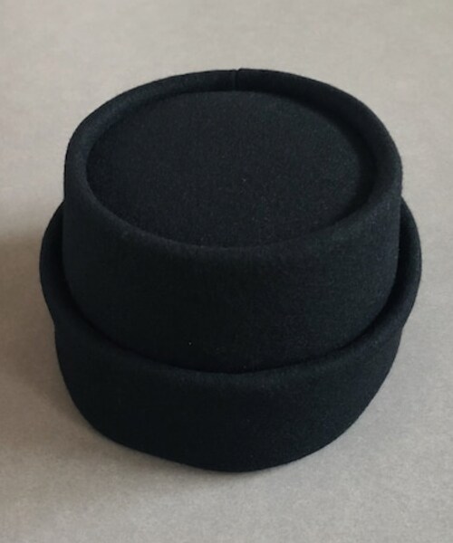 miteさん えん帽子 メルトン生地 ブラック サイズL miteさん えん帽子 メルトン生地 ブラック みて