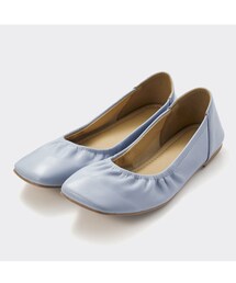GU | ギャザーシフォンフラットシューズ(バレエシューズ)