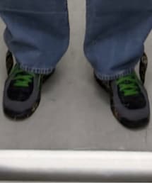 NIKE | DC1494-001	AIR RAID URBAN JUNGLE GYM	ダークグレー×ブラック×マルチカラー× グリーンオーバルシューレースカスタム(スニーカー)