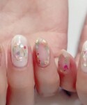 シエルネイルの花柄💐💕の「メイクアップ(マニキュア/ジェルネイル)」