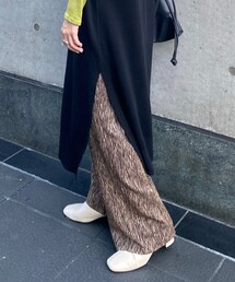 しまむら | ●525-2150 ゼブララメJQストレートＰ　M 中茶(パンツ)