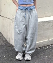 Candy Stripper | GRAFFITI LAYERED SWEAT パンツ(スウェットパンツ)