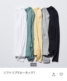 UNIQLO | ソフトリブクルーネックT(Tシャツ/カットソー)