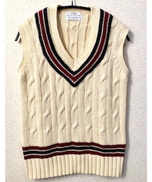 James Charlotte |  CRICKET CABLE VEE PULLOVER SWEATER COTTON(ベスト)