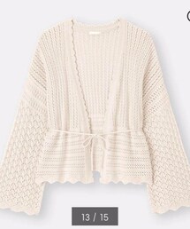 GU | レーシーニットカーディガン(長袖)NATURAL(カーディガン/ボレロ)