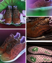 ASICS | 通称"Lotus Pond(ロータスポンド)"と名付けられた今作は「mita sneakers」 が拠点を構える上野の名所である上野恩賜公園内に位置し、蓮に埋め尽くされる事でも有名な不忍池からインスパイアされ具現化。アッパーには泥中の蓮を体現するべく土や泥からインスパイアされたトーンの異なるブラウンを落とし込み、履き口には蓮の花から着想を得たピンクパープルを配置。(スニーカー)