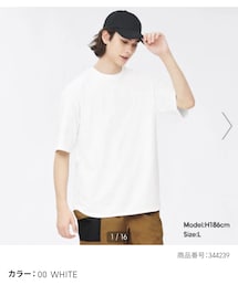 GU | ドライラウンドヘムビッグT  M(Tシャツ/カットソー)