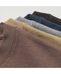 UNIQLO | UNIQLO UエアリズムコットンオーバーサイズクルーネックT（ボーダー・5分袖）(Tシャツ/カットソー)