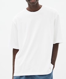 GU | GU ドライポンチクルーネックT(5分袖) Ｌ(Tシャツ/カットソー)