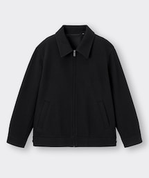 GU | GUコージーメルトンジップアップブルゾン Ｌ(ブルゾン)