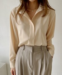 ENVYLOOK | シンプル襟付きスキッパーブラウス(シャツ/ブラウス)