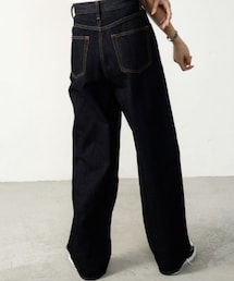 AZUL by moussy | ハイウエストワイドデニムパンツ(デニムパンツ)