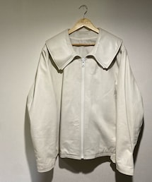 Yohji Yamamoto POUR HOMME | 97AW 蝋人形期 セーラーカラー レザージャケット(ライダースジャケット)