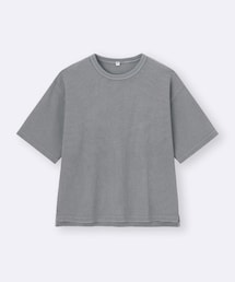 GU | ウォッシュドワッフルボクシーT(Tシャツ/カットソー)