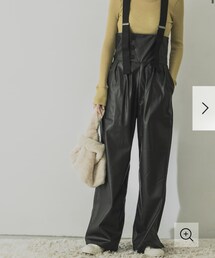 FILL THE BILL | FAKE LEATHER SKIING PANTS(サロペット/オーバーオール)