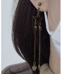 no brand | 星とチェーンのゆれるイヤリング(イヤリング)