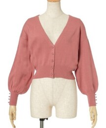 an another angelus | ボリュームスリーブVネックカーディガン　サイズF　6380円(カーディガン/ボレロ)