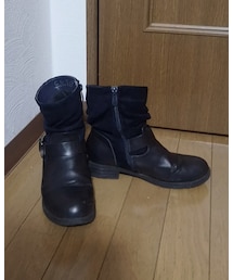 cs T&P | ショートブーツ　ネイビー　サイズ37(ブーツ)