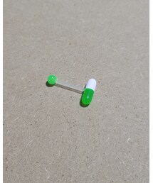 ROQUE | ベロ用  14G  クリア樹脂ストレートバーベル  16mm  キャッチ変更(アクセサリー)