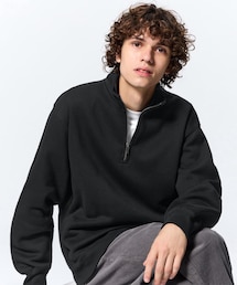 GU | ヘビーウェイトスウェットハーフジッププルオーバー(スウェット)