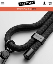 CASETiFY | CASETiFY Rope Phone Strap with Card - Black(スマホグッズ)