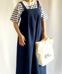 Chambre | tsukuru&rin byリンネル タックAラインJSK(L)576-0368 ¥2849-(ジャンパースカート)