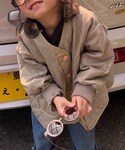 韓国子供服の「ジャケット/アウター(ノーカラージャケット)」