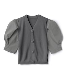 GRL | パフスリーブフロントボタンニットトップス(ニット/セーター)