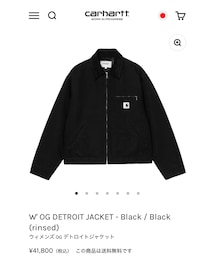 Carhartt WIP | W' OG DETROIT JACKET - Black / Black (rinsed)(ブルゾン)