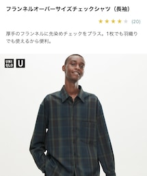 UNIQLO | フランネルオーバーサイズチェックシャツ(シャツ/ブラウス)