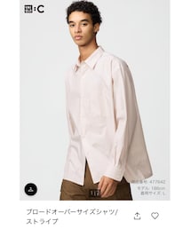 UNIQLO | ブロードオーバーサイズシャツ/ストライプ(シャツ/ブラウス)