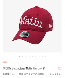 Matin Kim | 9FORTY Unstructured Matin Kim レッド(キャップ)