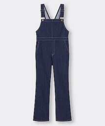 GU | デニムスリムサロペットパンツNT+E / 69 NAVY / Mサイズ 股下69 補正(サロペット/オーバーオール)