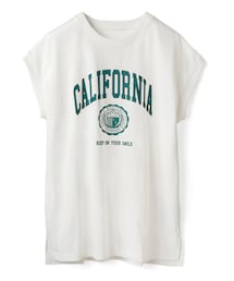GRL | カレッジロゴフレンチスリーブサイドスリットTシャツ[pm081]／¥999(Tシャツ/カットソー)