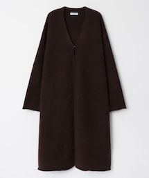 PAZZO | 超柔暖絨捲邊長版針織外套(ピーコート)