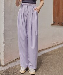 PAZZO | 多摺設計西裝寬褲(スーツパンツ)