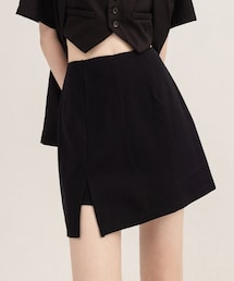 PAZZO | MIT 小開岔A字短裙(美圖系列)(スカート)