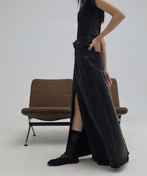 PAZZO | 經典長腿顯瘦牛仔長裙(デニムスカート)