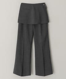 PAZZO | 品牌logo褶線半裙西裝褲(兩件式)(スーツパンツ)