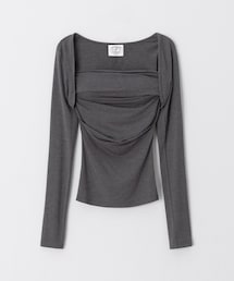 PAZZO | 罩衫兩件式侧抓皺BRA TOP(金針菇聯名款)(その他トップス)