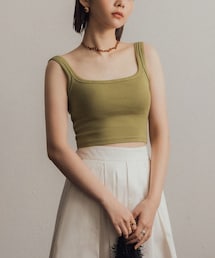 PAZZO | MIT 羅紋細肩BRA背心(URBAN RESEARCH聯名款)(チューブトップ)