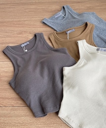 MEIER.Q | PROJECT.M 削肩圓領羅紋BRA TOP(チューブトップ)