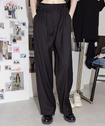 PAZZO | 質感褶線修身西裝褲(スーツパンツ)