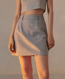 PAZZO | 美圖黃金比例西裝短裙(挺版羅馬布)(スーツスカート)