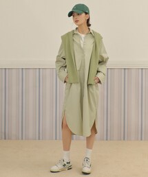 PAZZO | 挺版雙釦側開岔長襯衫(シャツワンピース)