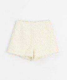 PAZZO | 小香風緞帶織紋毛呢短褲(佑妮聯名款)(スーツパンツ)