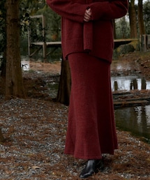 PAZZO | 針織毛絨感魚尾長裙(スカート)